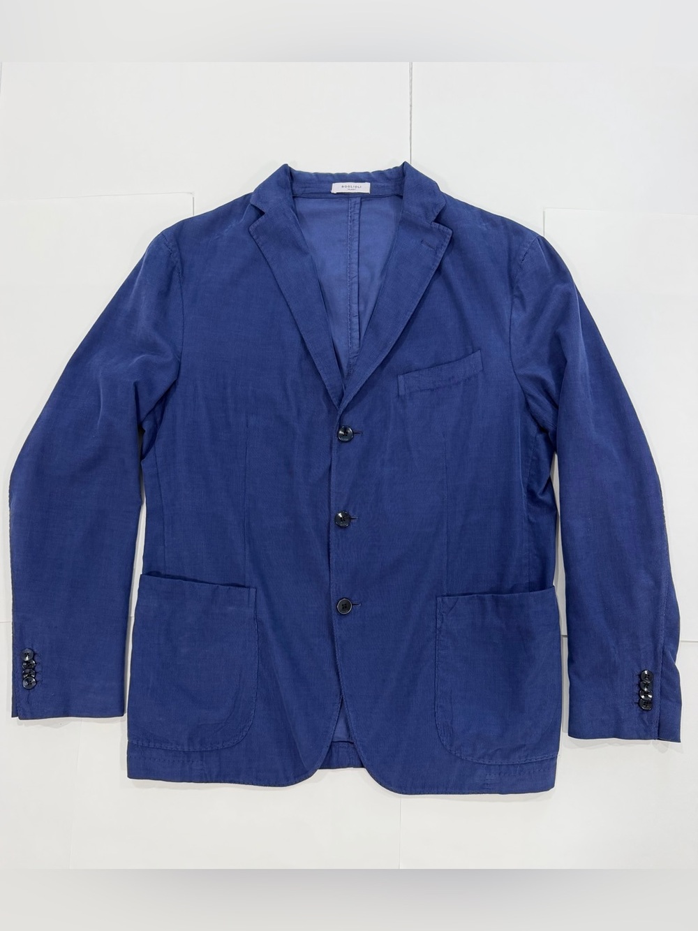 BOGLIOLI MILANO K Jacket Cotton Blue Unstructured Blazer IT 54/US 44 Made Italy